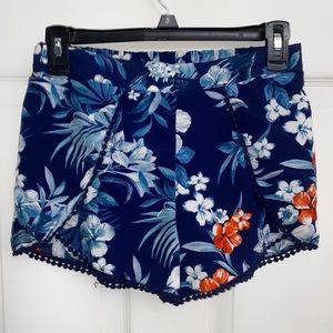 ⭐️3/$20⭐️  Blue and Coral Tropical Print Shorts